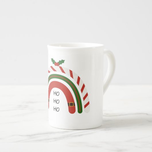 Kerstregenboog laat het sneeuwbonen CHINA Porselein Kop (Voorkant rechts)