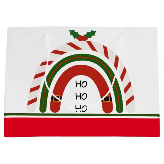 Kerstregenboog laat het sneeuwen groot cadeauzakje (Voorkant)