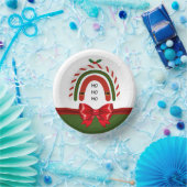 Kerstregenboog laat het sneeuwen papieren kommen (Feest)