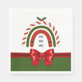 Kerstregenboog laat het sneeuwen servet (Voorkant)