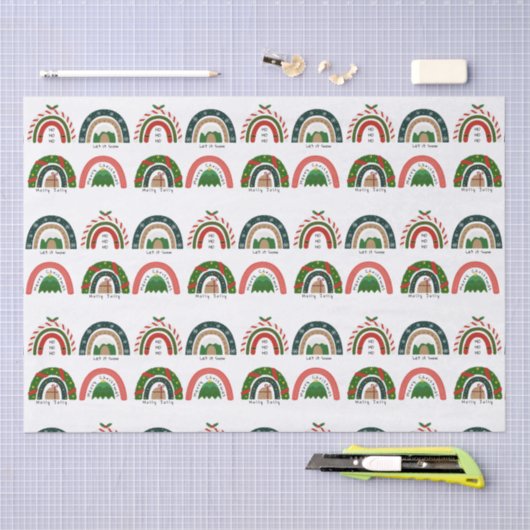 Kerstregenboog laat het sneeuwen tissuepapier (Craft)