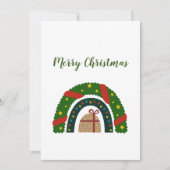kerstregenboog met een Cadeau Feestdagenkaart (Voorkant)
