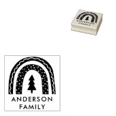 kerstregenboog rubberstempel (Gestempeld)