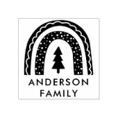 kerstregenboog rubberstempel (Afrduk)