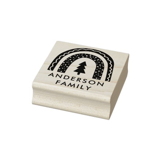 kerstregenboog rubberstempel (Stempel)