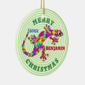 kerstregenboog Salamander Keepomwille Custom Keramisch Ornament (Rechts)