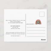 Kerstregenboogbomen Verplaatsde feestdag Briefkaart (Achterkant)