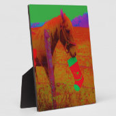 kerstregenboogpaard fotoplaat (Zijkant)