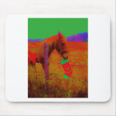 kerstregenboogpaard muismat (Voorkant)