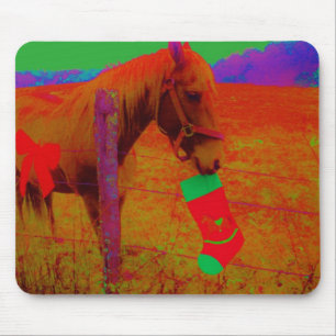 kerstregenboogpaard muismat