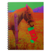 kerstregenboogpaard notitieboek (Voorkant)