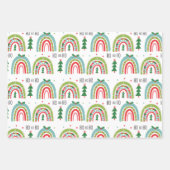 Kerstregenboogverlooppapier Inpakpapier Vel (Voorkant)