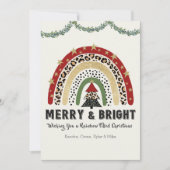 Kerstregenboogvlakte voor feestdagen feestdagenkaart (Voorkant)