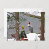 Kerstreiger in de sneeuw Foto Feestdagenkaart (Voorkant / Achterkant)