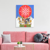 kerstreis canvas afdruk (Insitu (Woonkamer))