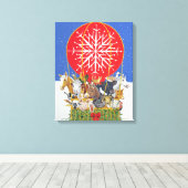 kerstreis canvas afdruk (Insitu (Houten vloer))