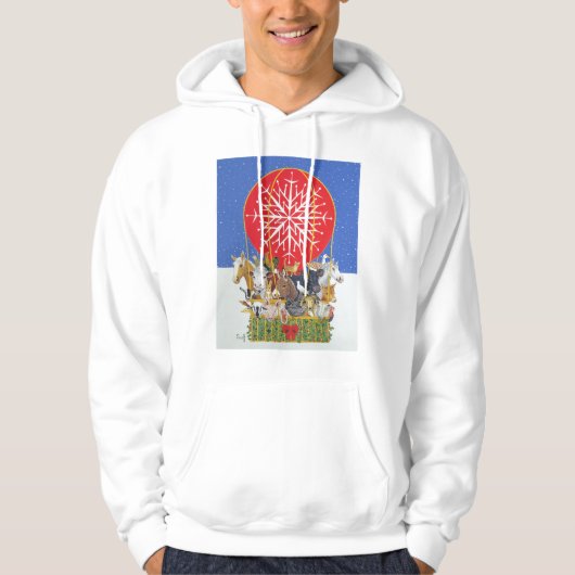 kerstreis hoodie (Voorkant)