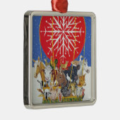 kerstreis metalen ornament (Rechts)