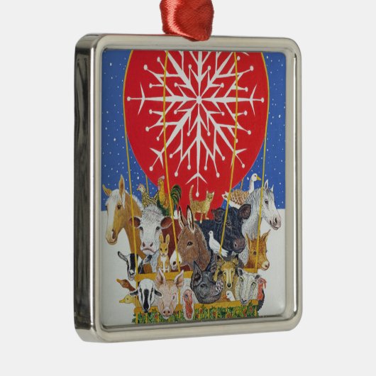 kerstreis metalen ornament (Rechts)