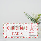 Kerstreis naar Parijs Cadeaubon Kaart (Staand voorkant)