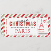 Kerstreis naar Parijs Cadeaubon Kaart (Voorkant / Achterkant)
