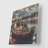 Kerstreis van de Bullmastiff Vierkante Klok (Hoek)