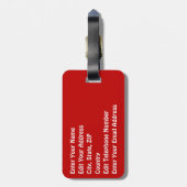 Kerstreis van de kerstman bagagelabel (Achterkant verticaal)