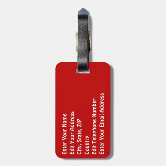 Kerstreis van de kerstman bagagelabel (Achterkant verticaal)