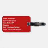 Kerstreis van de kerstman bagagelabel (Achterkant horizontaal)