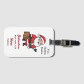 Kerstreis van Kerstman Bagagelabel (Voorkant (horizontaal))