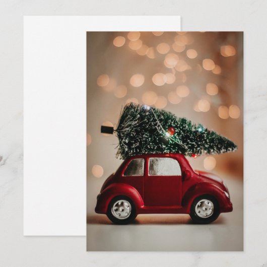 Kerstreiskaart Feestdagenkaart (Voorkant / Achterkant)