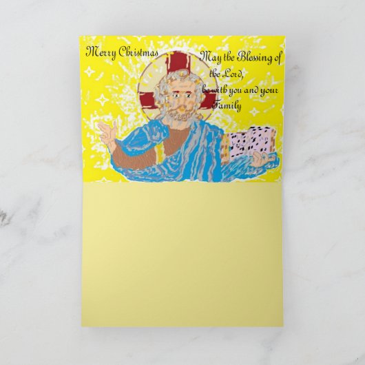 Kerstreligieus Wenskaart Feestdagen Kaart (Binnen)