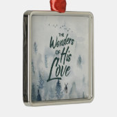 Kerstreligieuze wonderen van z'n liefdeszeggers metalen ornament (Rechts)