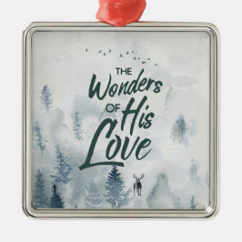 Kerstreligieuze wonderen van z'n liefdeszeggers metalen ornament