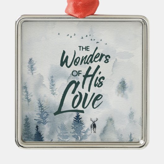 Kerstreligieuze wonderen van z'n liefdeszeggers metalen ornament (Voorkant)