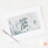 Kerstreligieuze wonderen van z'n liefdeszeggers rechthoekige sticker (Envelop)