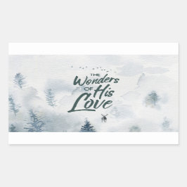 Kerstreligieuze wonderen van z'n liefdeszeggers rechthoekige sticker