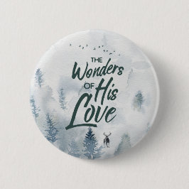 Kerstreligieuze wonderen van z'n liefdeszeggers ronde button 5,7 cm