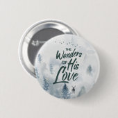 Kerstreligieuze wonderen van z'n liefdeszeggers ronde button 5,7 cm (Voorkant /achterkant)