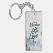 Kerstreligieuze wonderen van z'n liefdeszeggers sleutelhanger (Voorkant Links)