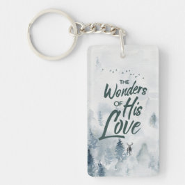 Kerstreligieuze wonderen van z'n liefdeszeggers sleutelhanger