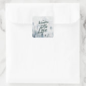 Kerstreligieuze wonderen van z'n liefdeszeggers vierkante sticker (Tas)