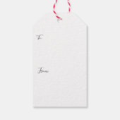 Kerstrender in het Evergreen Winter Forest Cadeaulabel (Achterkant)