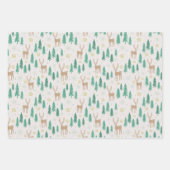 Kerstrender in het Evergreen Winter Forest Inpakpapier Vel (Voorkant 2)