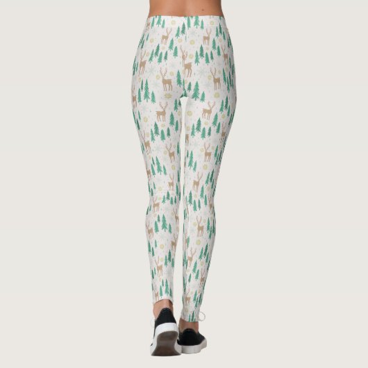 Kerstrender in het Evergreen Winter Forest Leggings (Achterkant)
