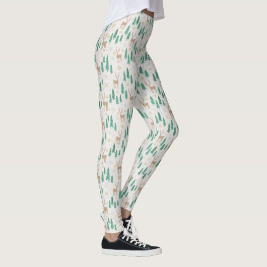 Kerstrender in het Evergreen Winter Forest Leggings (Rechts)
