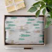 Kerstrender in het Evergreen Winter Forest Tissuepapier (Geschenk)