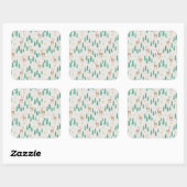 Kerstrender in het Evergreen Winter Forest Vierkante Sticker (Vel)