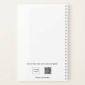 Kerstrender rood wit om lijsten te maken notitieboek (Achterkant)