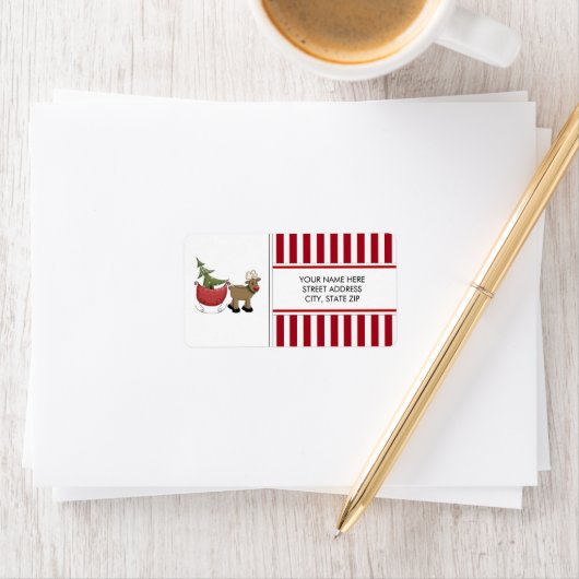 kerstrenderadres postmerken etiket (Insitu)